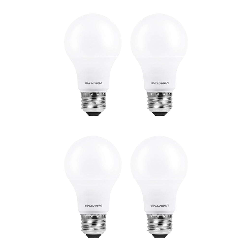 Sylvania LED A19 Light Bulb, 100W Equivalent, Efficient 16W, Dimmable, 1600 Lumens, Frosted, 5000K, Daylight - 4 Pack (40739)