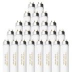 Konideke 25 Pack F32T8/841 Fluorescent Tube 48 Inch, T8 Fluorescent Light Bulb 4 Foot 32 Watt 4100K Cool White 2600 Lumens G13 Base
