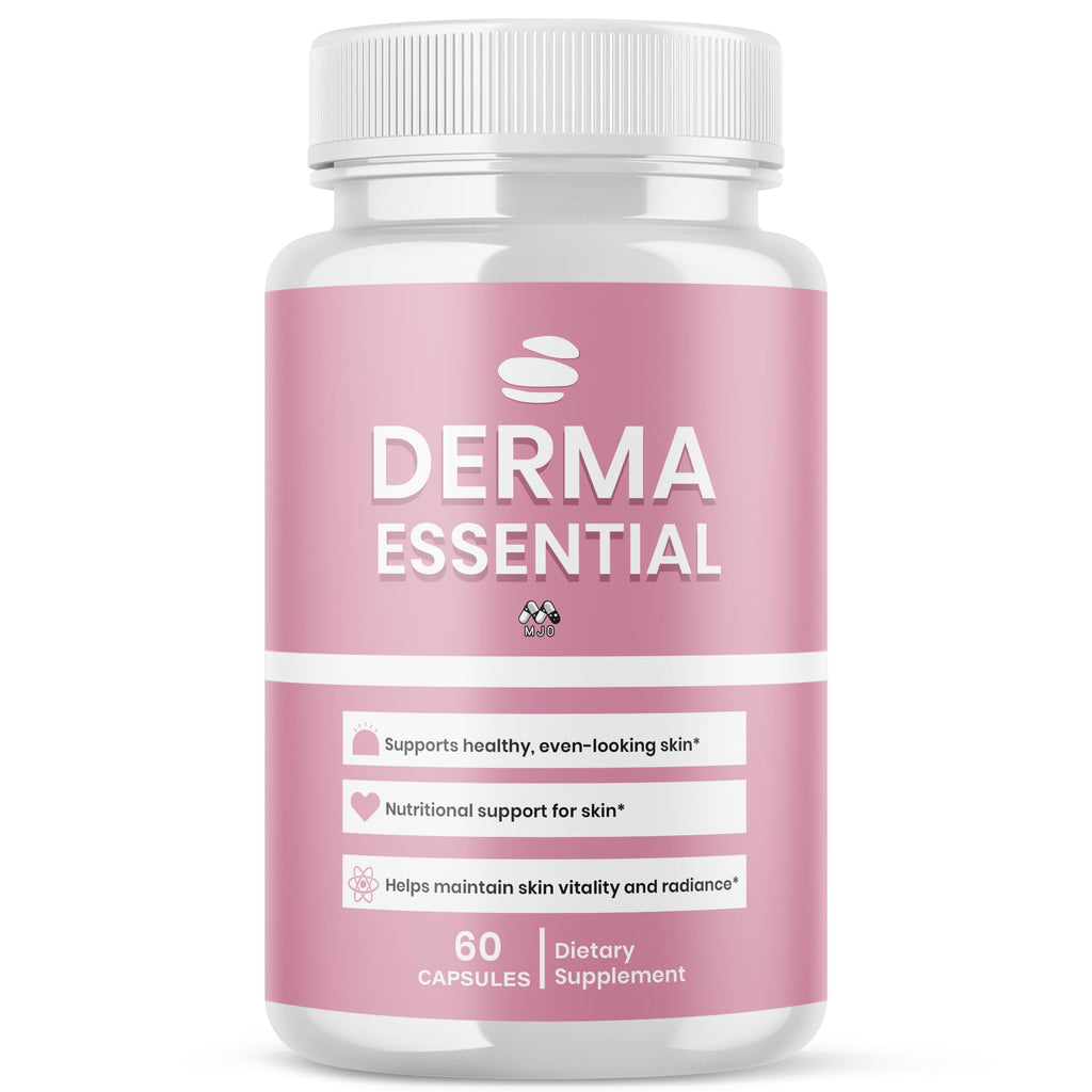 Derma Essential Capsules, Official Derma Essential Capsules with All Natural Ingredients, Advanced Formula Probiotic Skin and Health Support, Max Strength Supplement for Overall Wellness (60 Capsules)