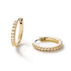 Ana Luisa Huggie Hoop Earrings - Minimal Single & Stacked Double Hoop Styles for Women - 14K Gold Plated, Silver Rhodium & Two-Tone - Hypoallergenic, Water-Resistant, Tarnish-Free