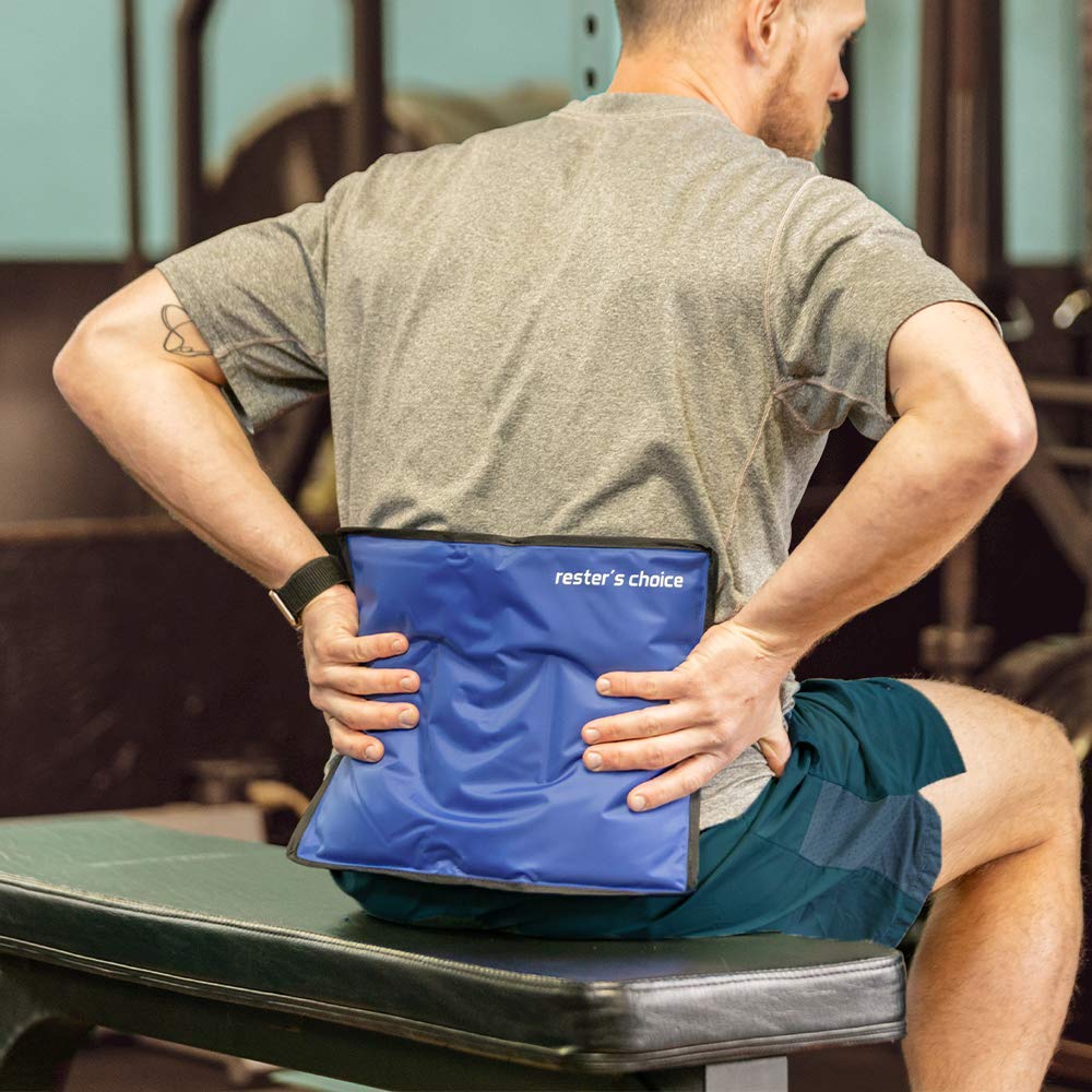 2 Pack Large Ice Packs for Injuries | 11" x 14.5" | Hot & Cold Pack | Reusable Gel Pack, Durable Construction, & Flexible When Frozen (Dark Blue, 11x14.5 Inch (Pack of 2))