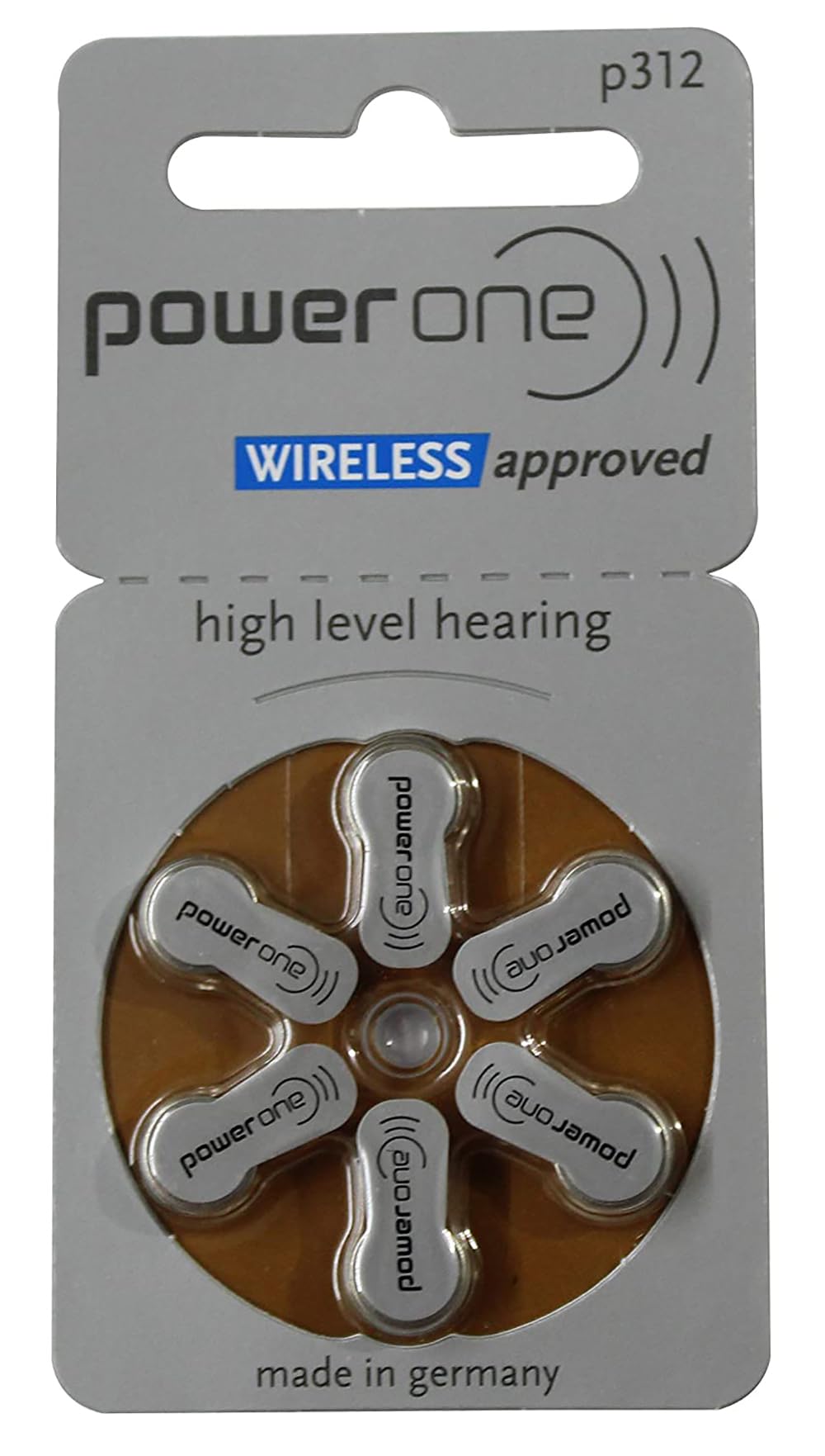 PowerOne Size 312 Hearing Aid Batteries - 30 count