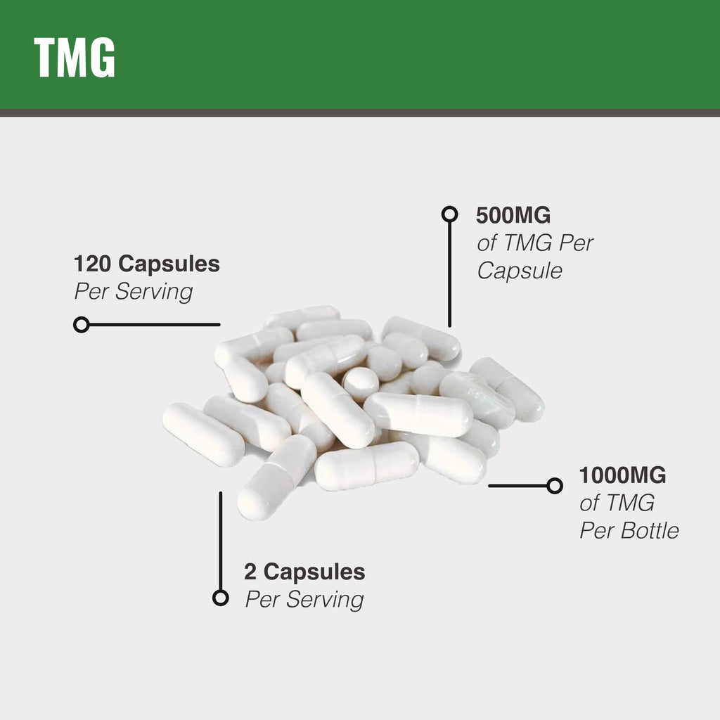 MAAC10 TMG 1000MG NSF Certified Supplement | Trimethylglycine or Betaine Anhydrous | Methylation, Homocysteine and Liver Support (120 Capsules)