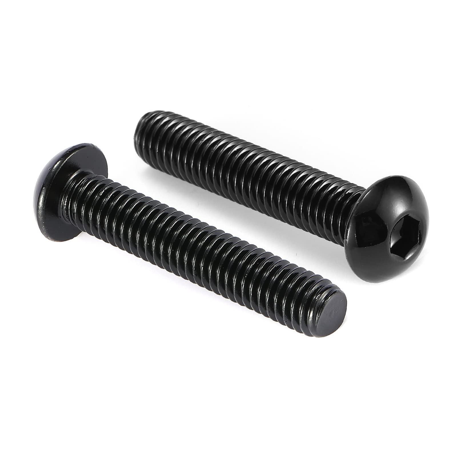 3/8-16 x 2 Button Head Socket Cap Bolts Screws, 20Pcs 304 Stainless Steel 18-8, Allen Hex Drive, Black Oxide by SG TZH(with Hex Spanner)
