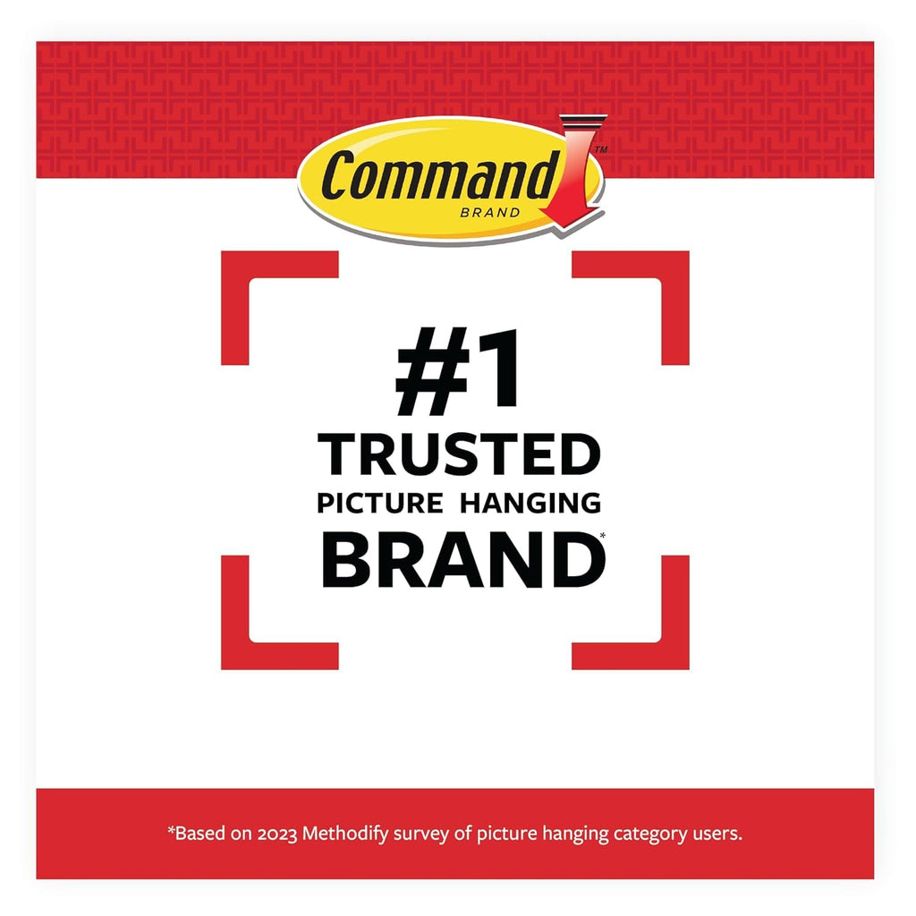 Command 10 lb Medium Picture Hanging Strips, Damage Free Picture Hangers, No Tools Wall Hangers for Home Decor, Black Adhesive