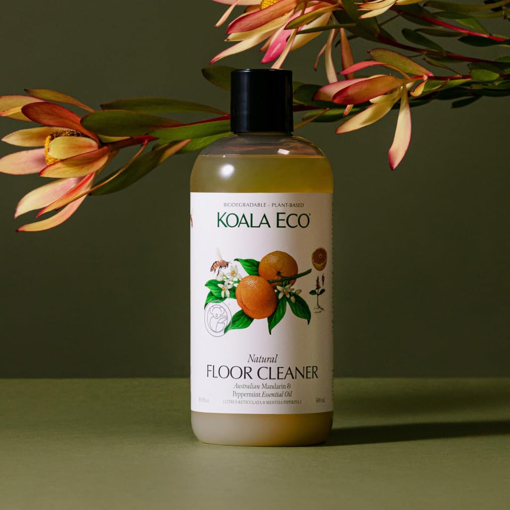 Koala Eco Floor Cleaner - with Australian Mandarin and Peppermint Essential Oil - 16oz (6 Pack)