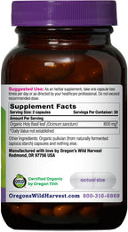 Oregon's Wild Harvest Organic Holy Basil Herbal Supplement, 60 Count