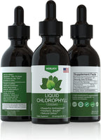 Chlorophyll Liquid Drops - 100% Natural Energy Booster and Immune Support - Internal Deodorant and Detox - Altitude Sickness Relief - Fast Absorption, Vegan & Non-GMO - 120 Servings (Pack of 2)