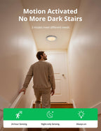 Bojim Wireless Waterproof Shower Light Rechargeable Motion Sensor Closet Ceiling Light, Magnetic Cordless Battery Powered Lights with Remote for Bathroom Stairs Shed
