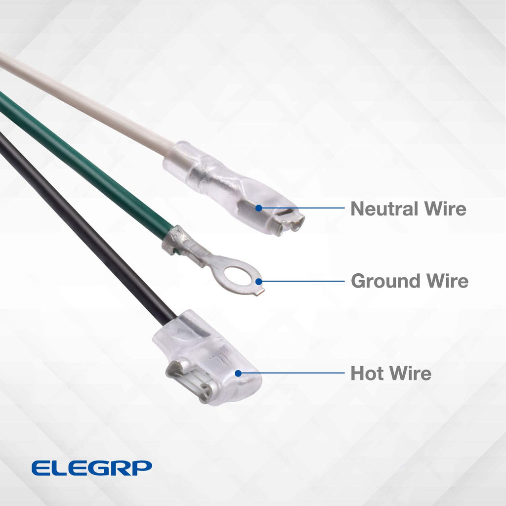 ELEGRP 0651510LY L15515 L22515 18AWG LCDI Power Cord Plug for A/C Air Conditioner, E250451 UL Certified, 7.5FT Leakage Current Detection Interrupter Replacement, 120V 10A 1200W 60Hz NEMA 5-15P, 1 Pack