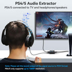 VPFET HDMI Audio Extractor 4K HDMI to Optical 3.5mm AUX Audio Adapter Splitter Converter Support HDCP Digital DTS 5.1 PCM