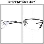 HTS HUNTERSKY E9532 Super Flexible Lightweight Anti Fog Wrap-Around U6 Clear Shooting Safety Glasses with ANSI Z87.1 Scratch Resist lab chemistry goggles