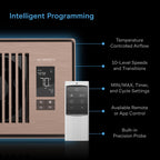 AC Infinity AIRTAP T4 Bronze, Register Booster Fan for 4” x 10” Vents, Thermostat Control Improves Heating & Cooling, Quiet 10-Speed Remote Control & Bluetooth App. ONLY FITS 4” x 10” Duct Openings