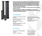 Pentair Pentek C1 Carbon Water Filter, 10-Inch, Under Sink Dual Purpose Powdered Activated Carbon-Impregnated Cellulose Replacement Cartridge, 10" x 2.5", 5 Micron, Black