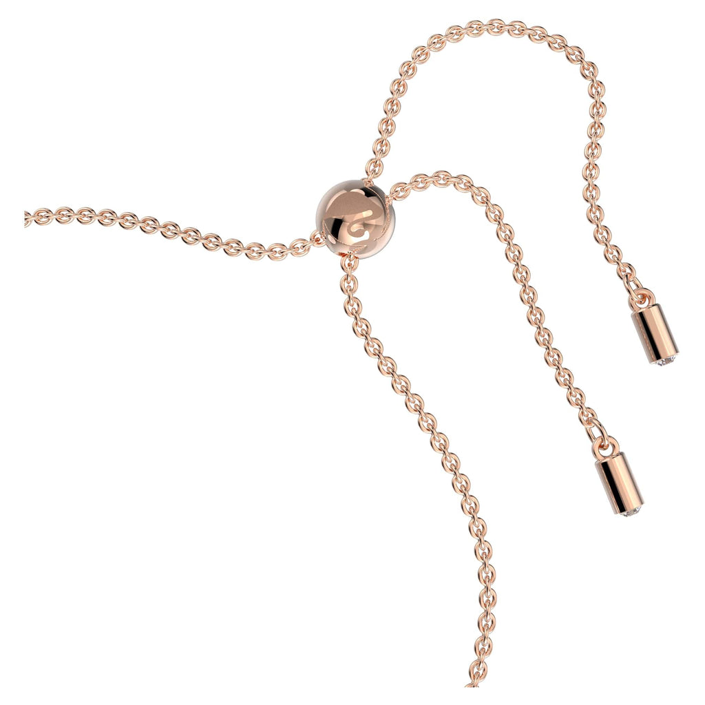 Swarovski Bracelet with White Crystal Details on a Rhodium-Finish Cuff Setting, Size M, Part of the Emily Collection