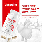 Vasculife Capsules - Official Vascu Life Support Pills Advanced Formula with All Natural Ingredients, Premium Maximum Strength for Wellness & Overall Health Support, 60 Capsules for 1 Month