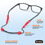 Buyisgle Eye Glasses Holder Strap - Adjustable Sunglasses Straps Cords for Men Women - Eyeglass Holders Around Neck - Eyewear String Lanyard Retainer -4PCS（14in Red