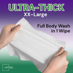 OPTEEL Thick & Large Body Wipes for Adults Bathing No Rinse – Shower Wipe, Ideal for Men, Women & Elderly – Soft & Gentle, Travel Wipes Perfect Alternative to Shower – 8 Packs (80ct)