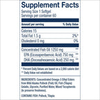 Wiley's Finest Wild Alaskan Fish Oil Peak EPA - Triple Strength Peak EPA & DHA Supplement - 1000mg Fish Oil - Omega-3s for Joint Health Support - 60 Softgels (60 Servings)