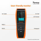 Temtop PM2.5 Monitor P600, Essential Air Particle Meter PM2.5 PM10 Air Quality Tester for Indoor/Outdoor Air Pollution Detection, Particle-Centric Detector w/Data Histogram Display