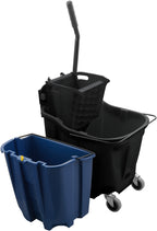 SPARTA 35 Qt Mop Bucket System with Wringer and Insert, Black