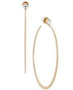 Michael Kors Stainless Steel and Cubic Zirconia Whisper Hoop Earrings for Women, Color: Gold (Model: MKJ5999710)