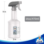 MR.SIGA 16 oz Empty Plastic Spray Bottles for Cleaning Solutions, 3 Pack