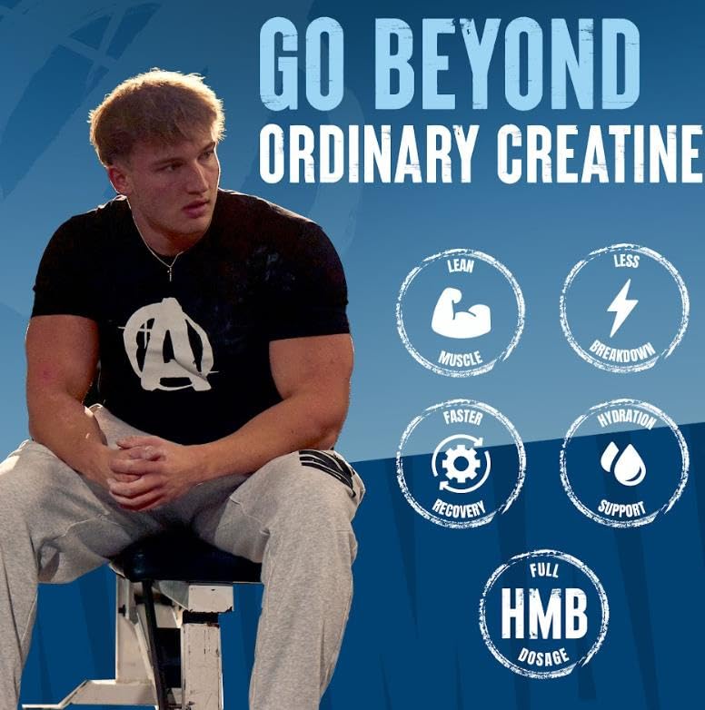 Animal Creatine HMB Powder – 3g myHMB + 5g Creatine with Electrolytes for Recovery & Daily Energy – Dragon Berry Flavor, 30 Servings