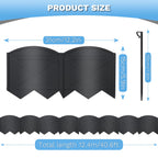 6 in Tall 40Ft Landscape Edging Black Garden Edging &40Pcs Garden Stakes