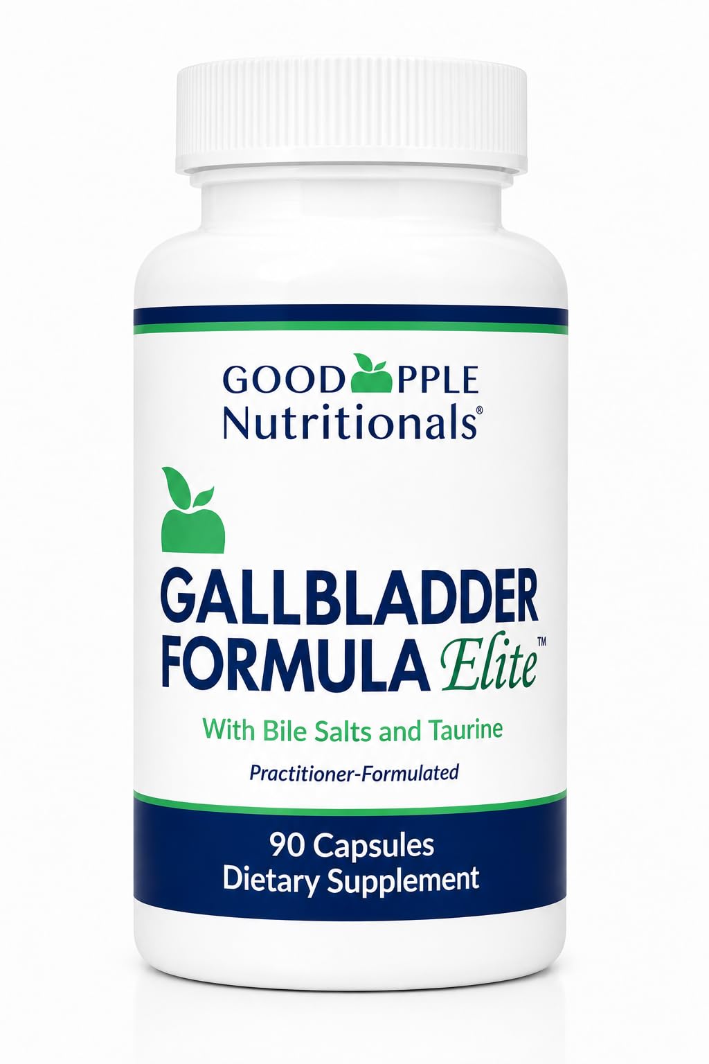 GOODAPPLE NUTRITIONALS Gallbladder Formula Elite – Ox Bile Salts, Taurine & Digestive Enzymes for Healthy Fat Digestion, Bile Flow & Digestive Comfort – 90 Capsules