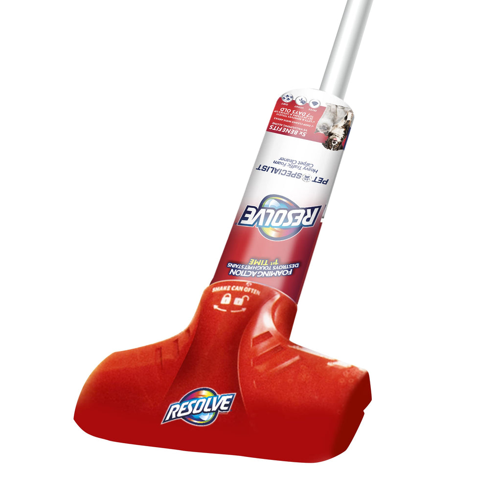 Resolve Pet Specialist Easy Clean Brushing Kit includes High Traffic Foam Carpet Cleaner, Pet Stain and Odor Remover, 22oz