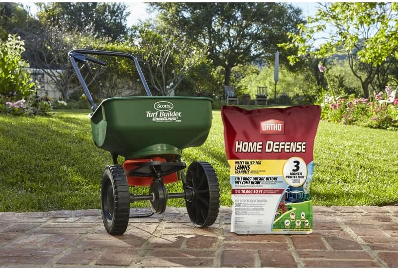 Ortho Home Defense Insect Killer for Lawns Granules - Treats up to 10,000 sq. ft., Lawn Insect Killer Kills Ants, Ticks, Fleas, Spiders, Centipedes & Other Listed Bugs, Fast Acting, 10 lbs.