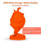 ZIRO Matte PLA Filament 1.75mm, Pure Color No-Shine 3D Printer Filament, High Toughness 3D Printing Material, Military Orange (Matte)