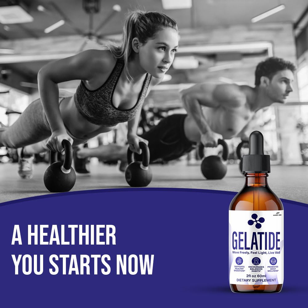 Gelatide Drops, Maximum Potency Supplement, Gela Tide Liquid Extract Advanced Premium Formula, All Natural for Men and Women 60 ML (1)