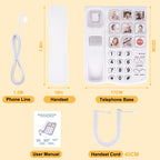Uvital Big Button Phone for Seniors, Corded Landline Phone with 9 One-Touch Dialing Big Buttons, Hands-Free Calling, Loud Ringer, Easy to Use for Visually Impaired Telephone for Seniors