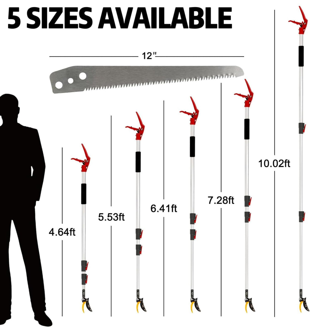 4.6-10 Ft Tree Trimmers Long Handle Pruner with Long Reach Tree Pruner Saw