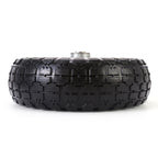 RRQ 10 Inch Solid PU Tire and Wheel, Flat Free 4.10/3.50-4" Tire, 2 Pack