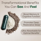 MAGPLUS+ Magnesium L-Threonate w Apigenin & L Theanine | 7-Ingredient Sleep Blend | Brain, Memory, & Sleep Support | Liposomal Magnesium Threonate Supplement (60 Capsules)