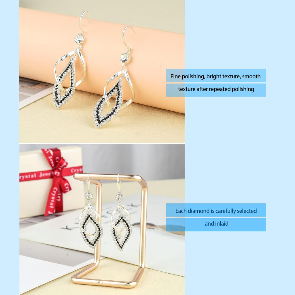 Bohemian Long Drop Dangle Earrings for Women, Chic Boho CZ Wedding Jewelry