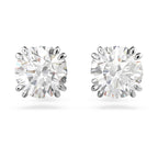 Swarovski Constella Pierced Stud Earrings, White Crystals on a Rhodium Finish Setting, Part of the Constella Collection