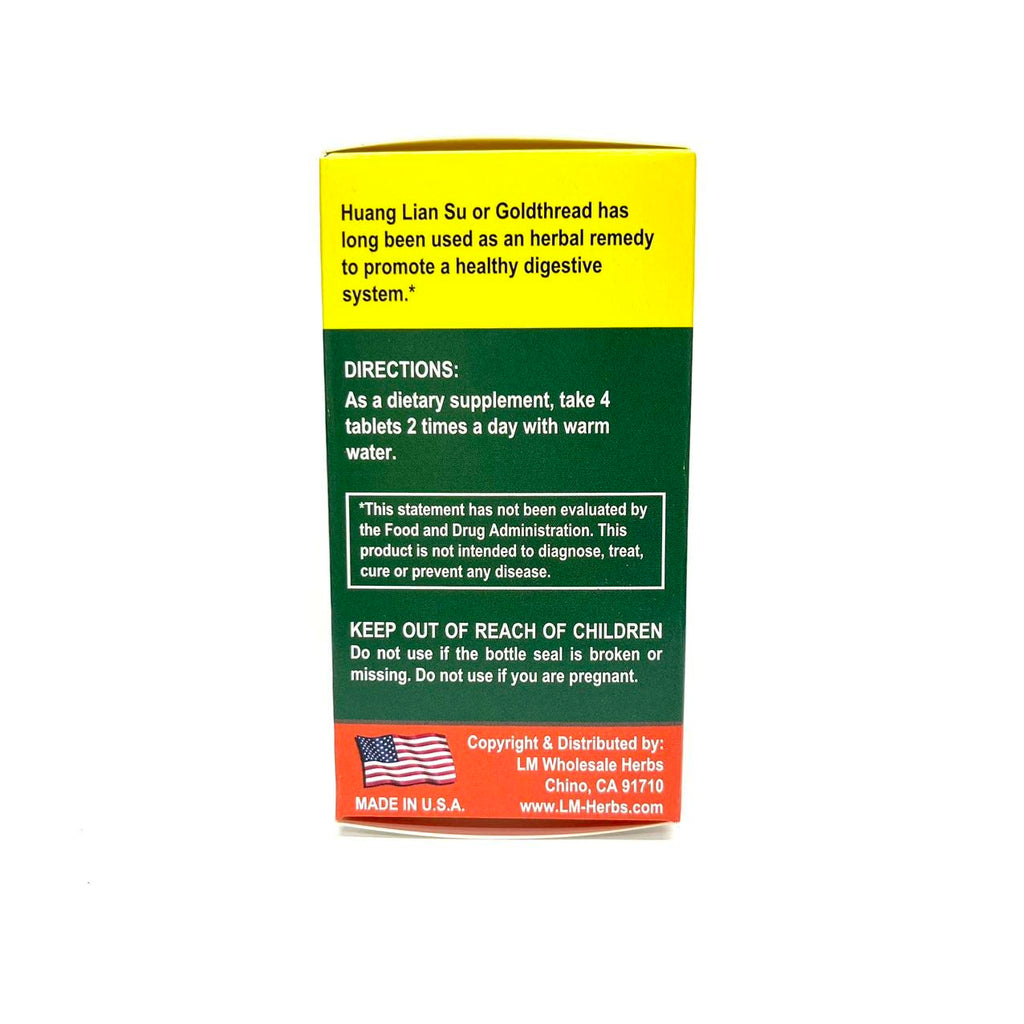 LaoWei Goldthread Formula - for Promote A Healthy Digestive System 360mg 80 Tablets Made in USA