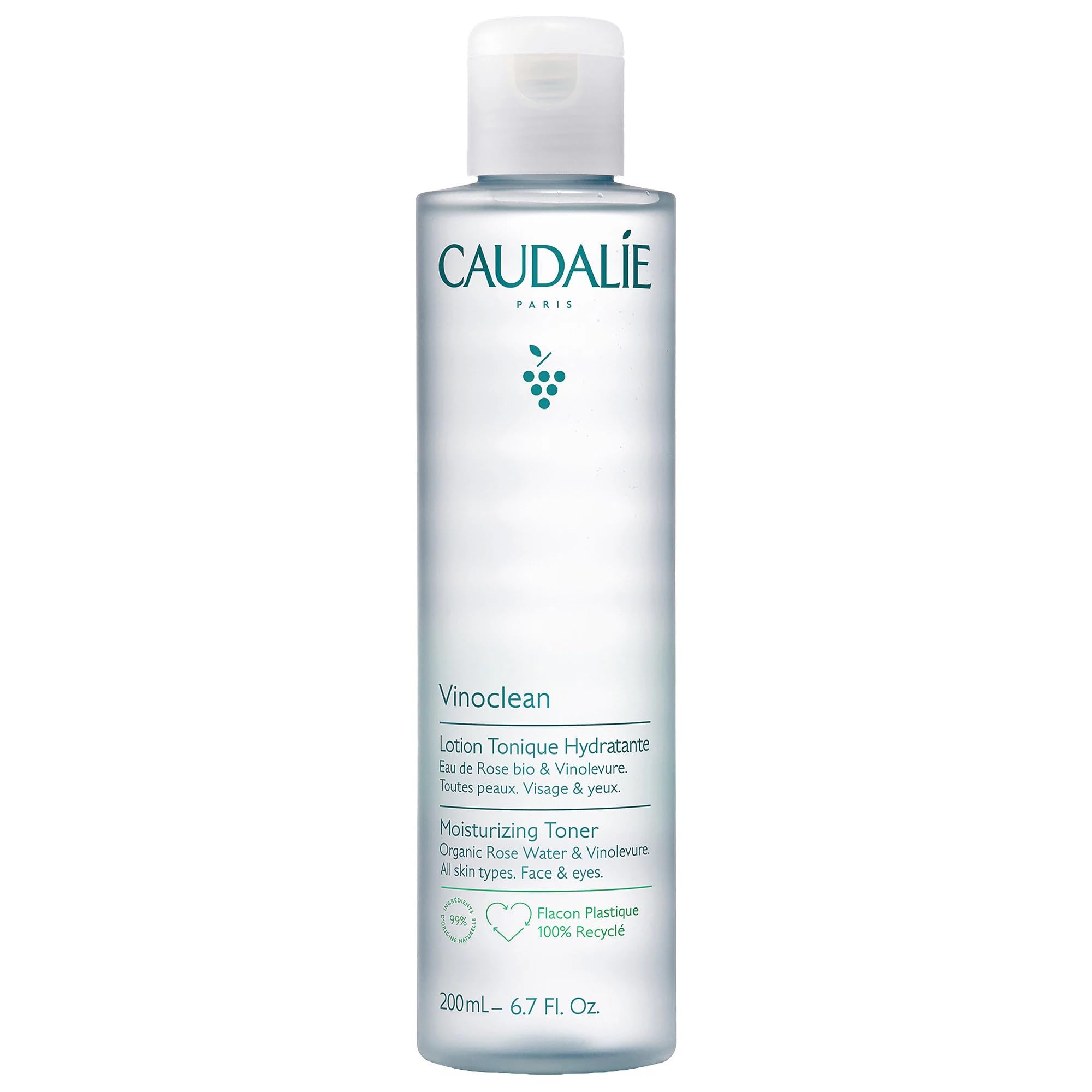 Caudalie Vinoclean Moisturizing Toner with Rose Water - 200 mL