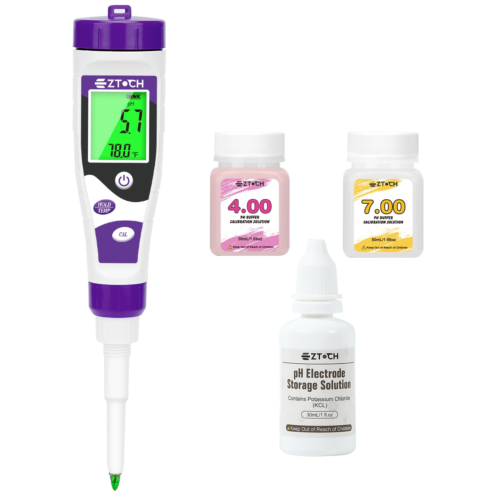 EZTOCH Food pH Meter, Digital pH Meter for Food Fermentation Canning Cooking, Smart Sourdough pH Tester for Bread Cheese Sauces, Measure pH in Water, Brewing, Meat, Sausages, Pickles, Sushi Rice