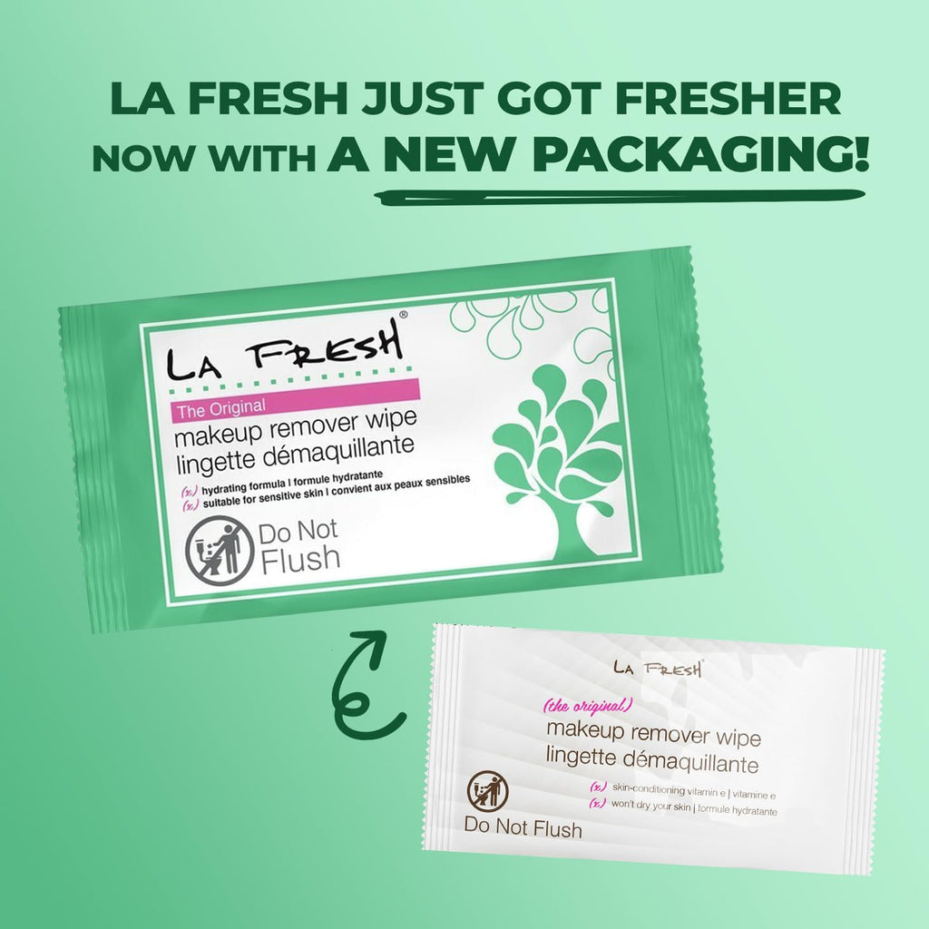 LA Fresh Makeup Remover Wipes with Vitamin E - Make up Remover for Face, Eyes, Lips - Face Travel Essentials - Case of 50ct Makeup Wipes