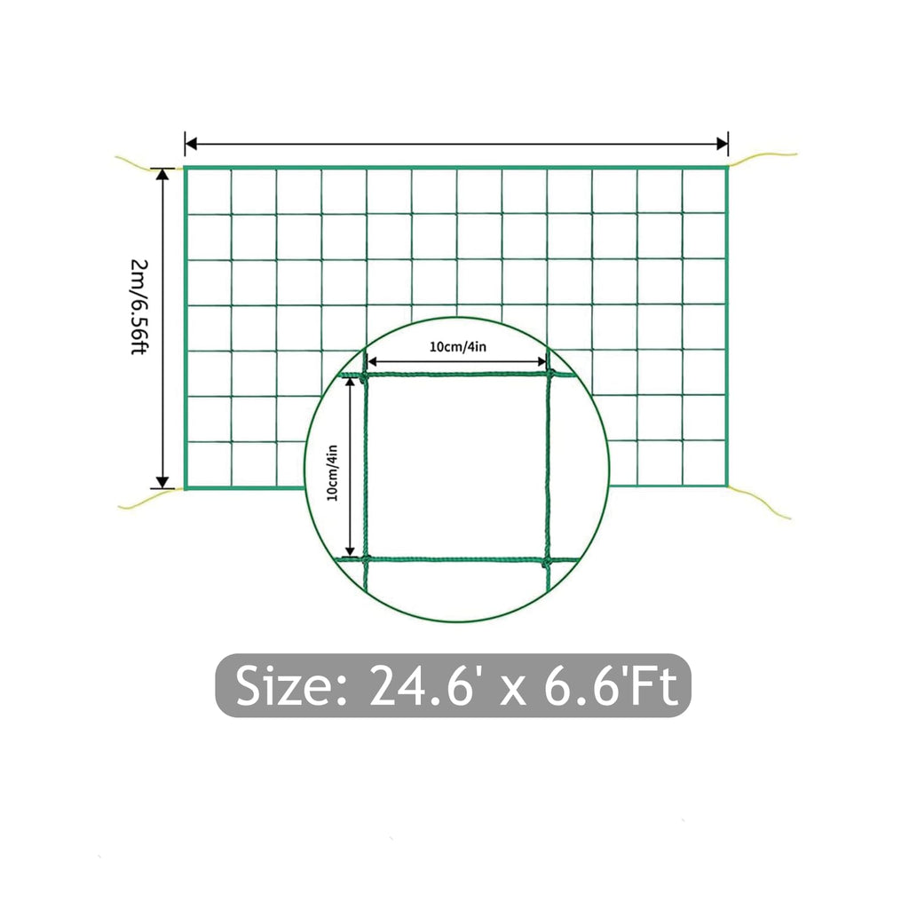 HOECMRHP Trellis Netting, Heavy-Duty Garden Grow Netting for Climbing Plants, Outdoor Indoor Net for Cucumber, Tomatoes, Beans, Clematis, Fruits & Vegetables, Climbing Vining Plants (24.6' x 6.6'Ft)