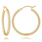YAUVC 14K Gold Hoop Earrings for Women 14K Gold Earrings for Women 25mm