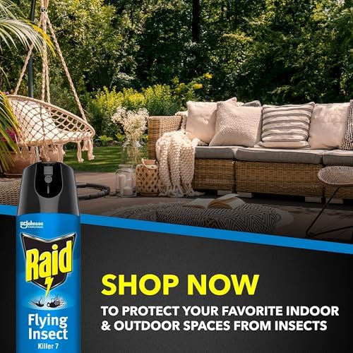 Raid Flying Insect Killer 7, Insecticide Spray with Outdoor Fresh Scent, 18 fl oz