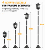 Joyoowild 63" Solar Lamp Post Light 2 Pack, Solar Light Posts for Outside Waterproof, Outdoor Lamps for Patio, Backyard, Front Porch Decor, Warm White, Replaceable Bulb
