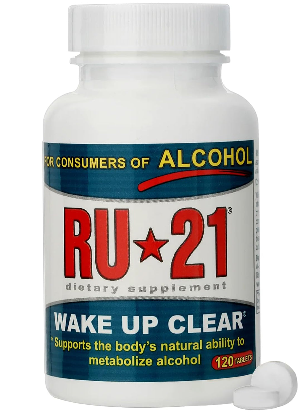 RU-21 The Supplement for When You Want to Drink & Go to Work The Next Morning | Feel Better After Celebrating & Support Your Liver | Trusted for 23+ Years | Made in USA (120 Pills, 60 Servings)
