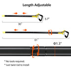 DonSail Hoe Garden Tool -Scuffle Garden Hoes for Weeding Gardening Long Handle Heavy Duty - Adjustable Weeding Loop Stirrup Hoe 30-61 Inch Black